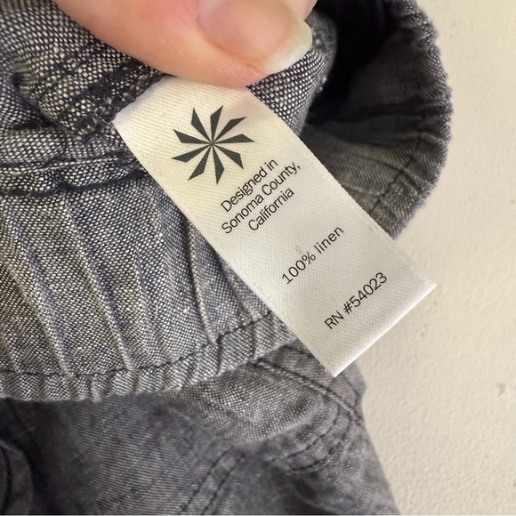 Athleta Gray Ankle Linen Casual Loose Pants Women’s Size 4 - Picture 5 of 8